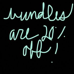 BUNDLES OF TWO OR MORE ARE 20% OFF!